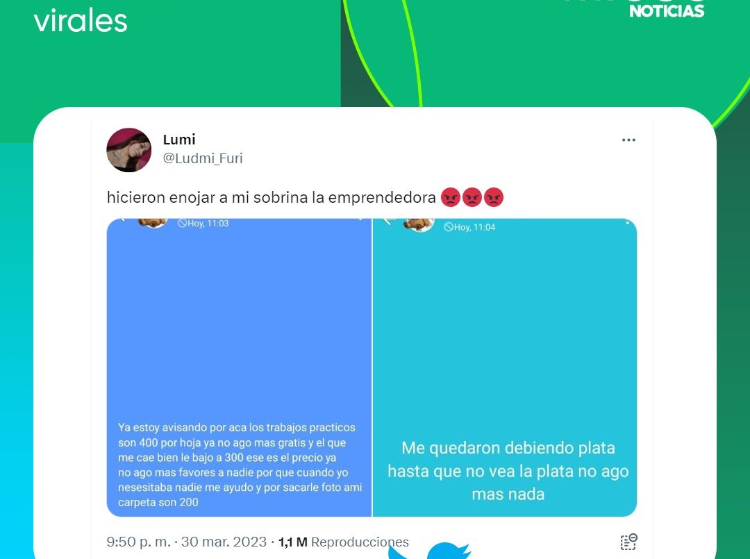 "Hasta que no vea el dinero, no hago más nada": el desopilante viral de una niña que vende sus tareas | Actualidad