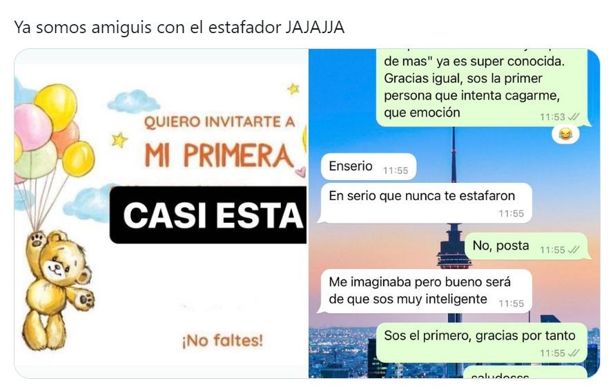 La quisieron engañar para robarle y se terminó haciendo amiga del estafador | Redes