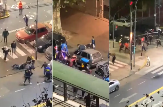 Emboscada batalla campal entre hinchas de Boca y Colo-Colo | Deportes