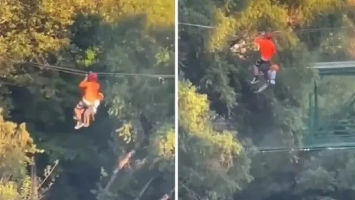 Impactante video: un niño de 6 años cayó de una tirolesa y se salvó de milagro | Internacionales