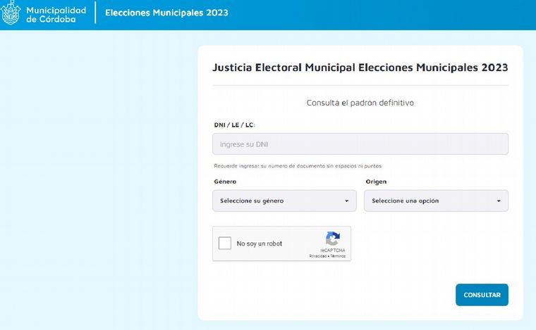 Dónde voto en Córdoba: consultá el padrón para las elecciones municipales | Córdoba