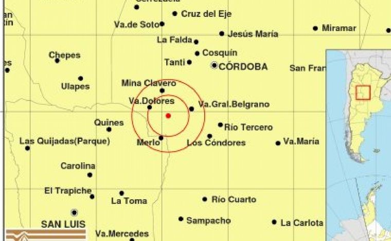 Un temblor de 3,4° se sintió en Córdoba y San Luis | Córdoba