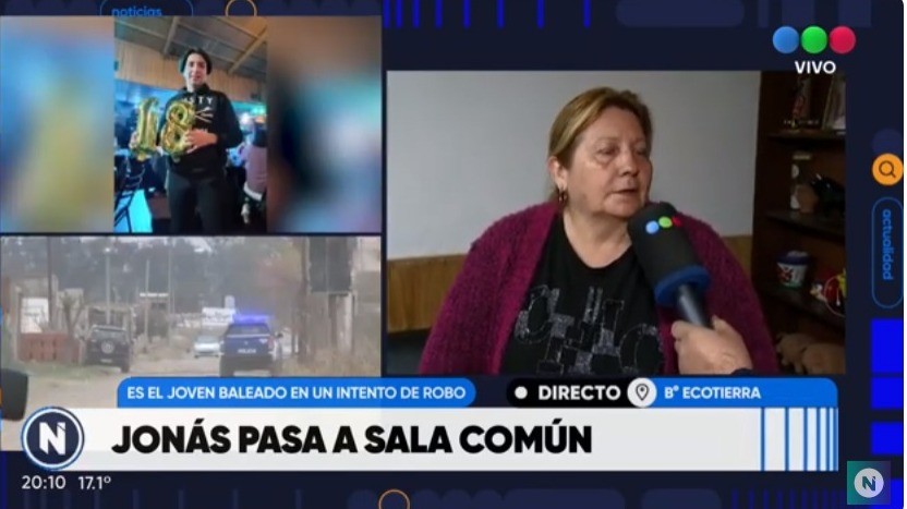 Jonás, el joven baleado por tres motochorros en Córdoba está fuera de peligro | Córdoba