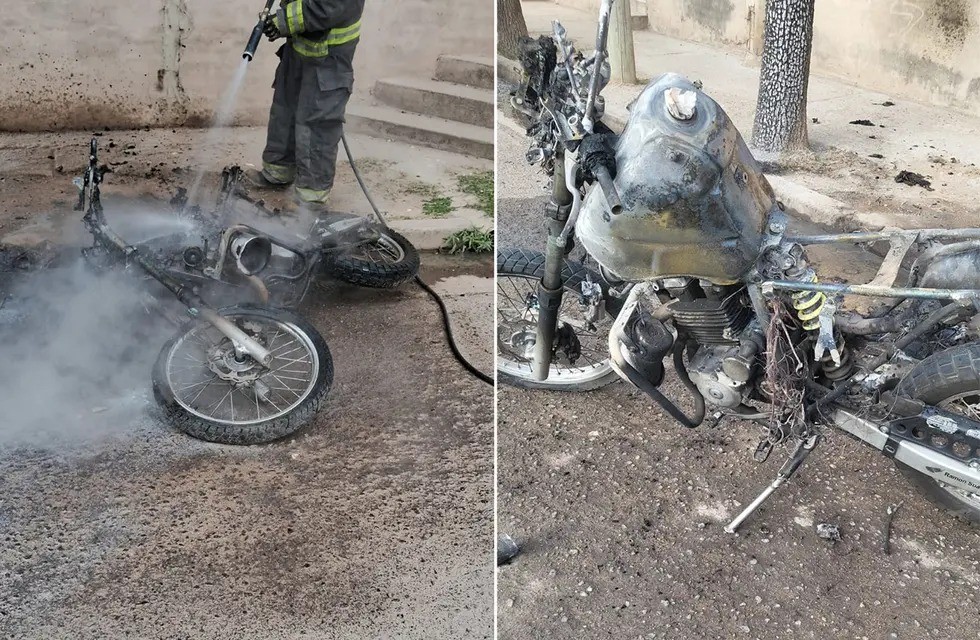 Incidente en Villa La Lonja: agredieron a policías y les incendiaron una moto | Córdoba