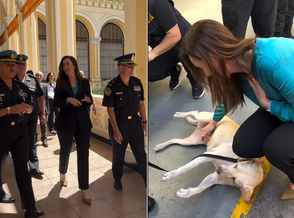 Respaldo de Villarruel a la Policía: "Es la primera vez que viene un vicepresidente al Departamento Central" | Política y economía