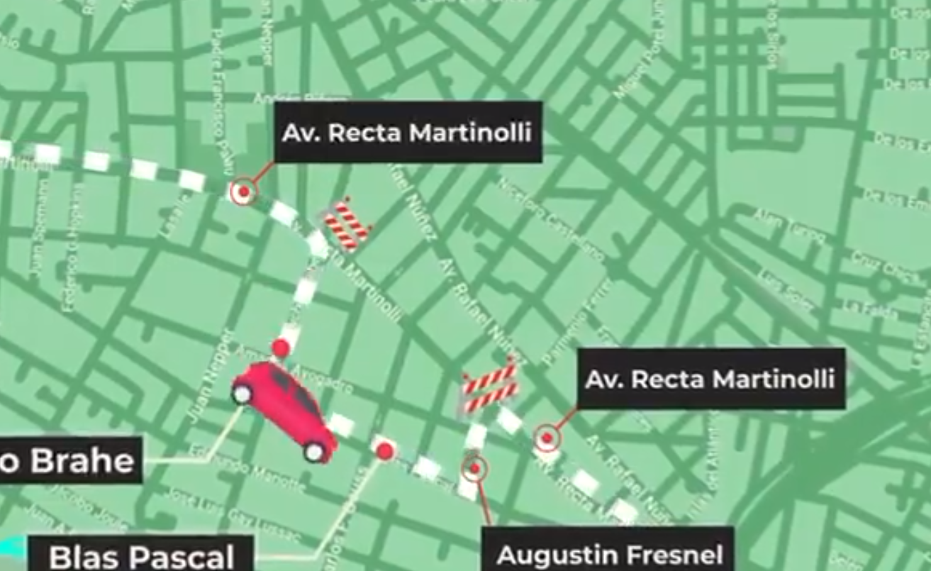 Desvíos en Av. Recta Martinolli y Gauss por obras de EPEC | Córdoba