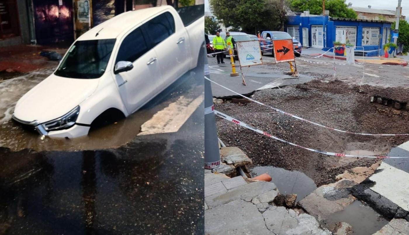 Temporal en Córdoba: un nuevo socavón se "tragó" una camioneta | Córdoba