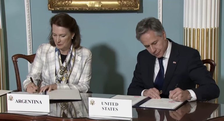 Mondino y Blinken firmaron un acuerdo que ratifica la alianza estratégica con EE.UU. | Política y economía