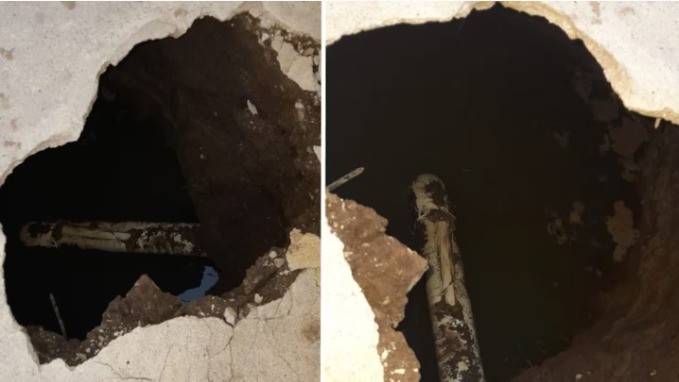 Se hundió el pozo negro y la casa corre peligro de derrumbe | Córdoba