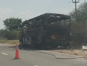 Un colectivo de Ersa se incendió en la ruta 38 | Córdoba