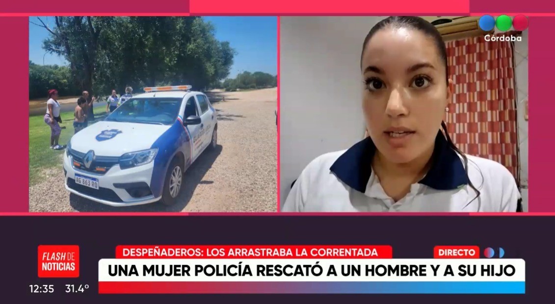 Una policía le salvó la vida a un padre y su hijo que se estaban ahogando en el río de Despeñaderos | Córdoba