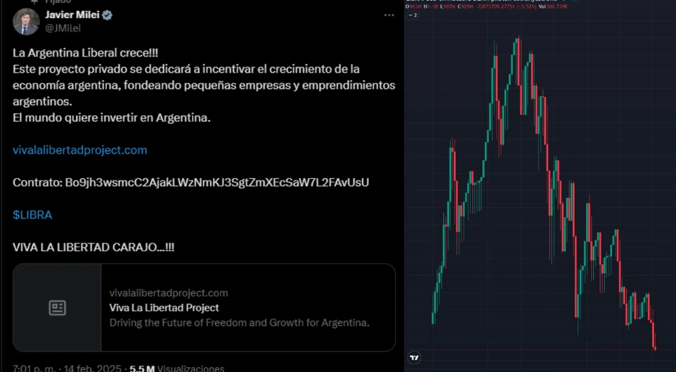 "No sabía los pormenores": Milei sobre Libra, el extraño token que publicitó y se desplomó minutos después | Política y economía