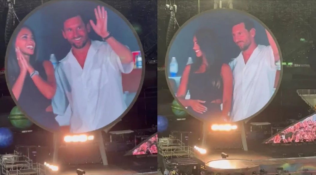 Leo Messi y Antonela Rocuzzo fueron captados por la "kiss cam" de Coldplay en Miami | Actualidad