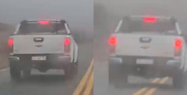 Altas cumbres: pasó autos en doble línea amarilla bajo la lluvia y quedó filmado | Córdoba