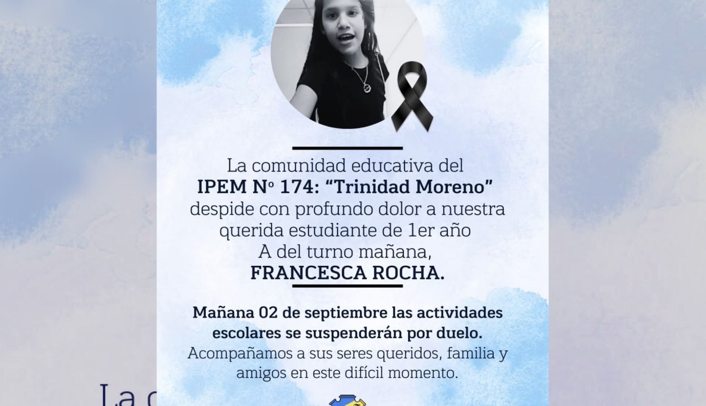 El colegio Trinidad Moreno despidió a Francesca Rocha, la nena que falleció tras ser atropellada | Córdoba