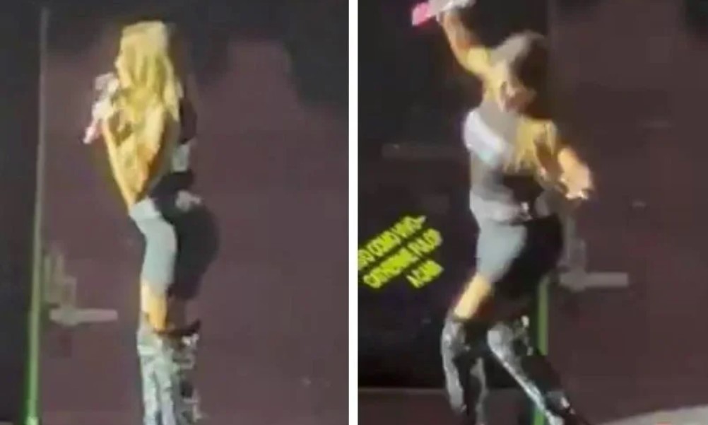 Catherine Fulop sufrió una tremenda caída en pleno show de Erreway | Espectáculos