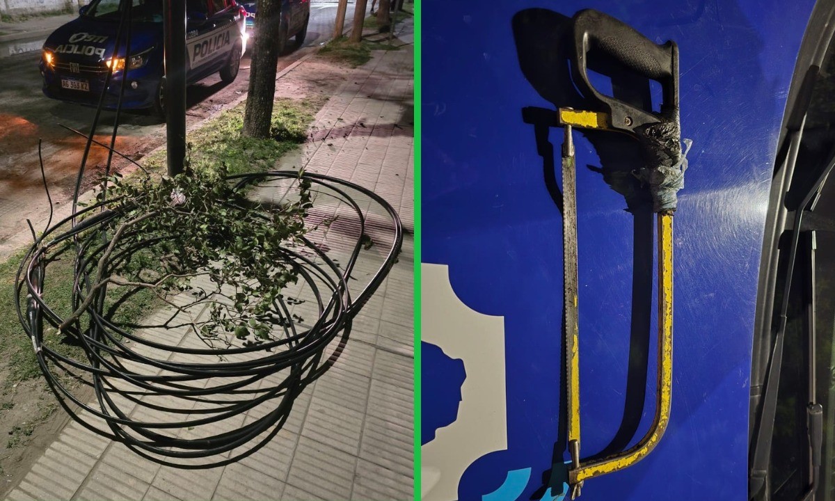 Las Violetas: tres hombres detenidos por dañar y sustraer cableado público | Córdoba