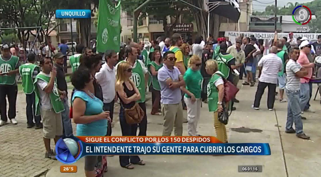 Conflictos en Unquillo por municipales despedidos. | Telefe Noticias