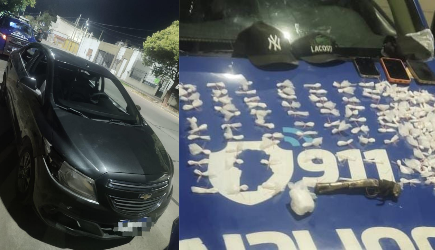Detuvieron a tres hombres tras una persecución y secuestraron más de 200 dosis de cocaína en B° Sargento Cabral | Córdoba