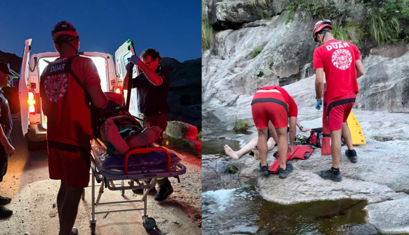 Villa Benegas: el DUAR rescató a dos personas lesionadas en zona agreste de Traslasierra | Córdoba