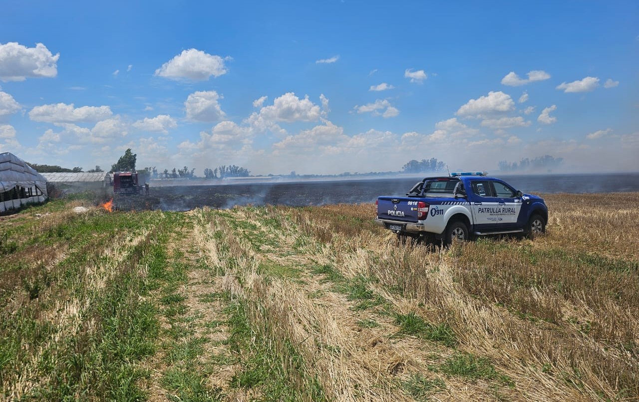 Incendio en zona rural de Villa María: se quemaron 70 hectáreas de soja | Actualidad