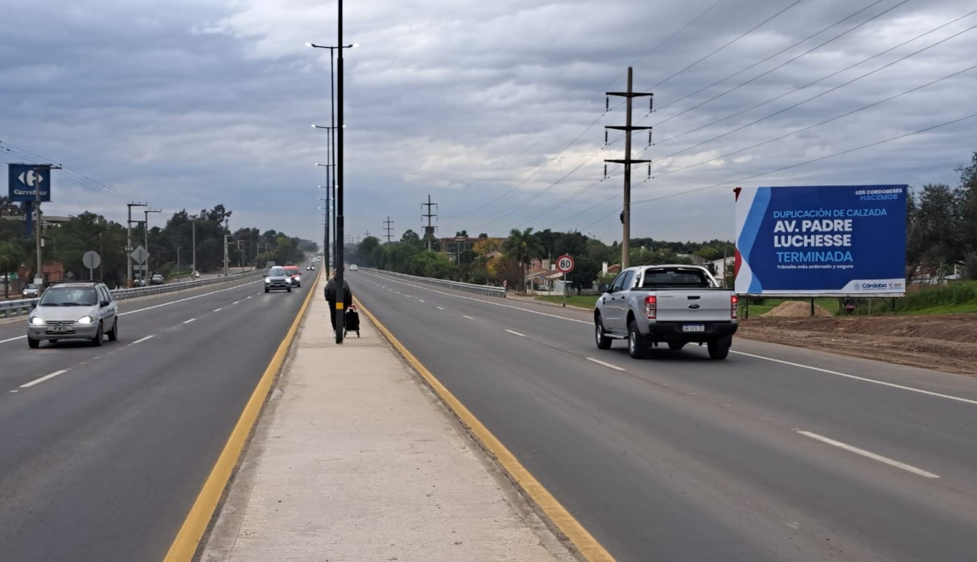 Quedó habilitado el último tramo de la duplicación de calzada de la avenida Padre Luchesse | Córdoba