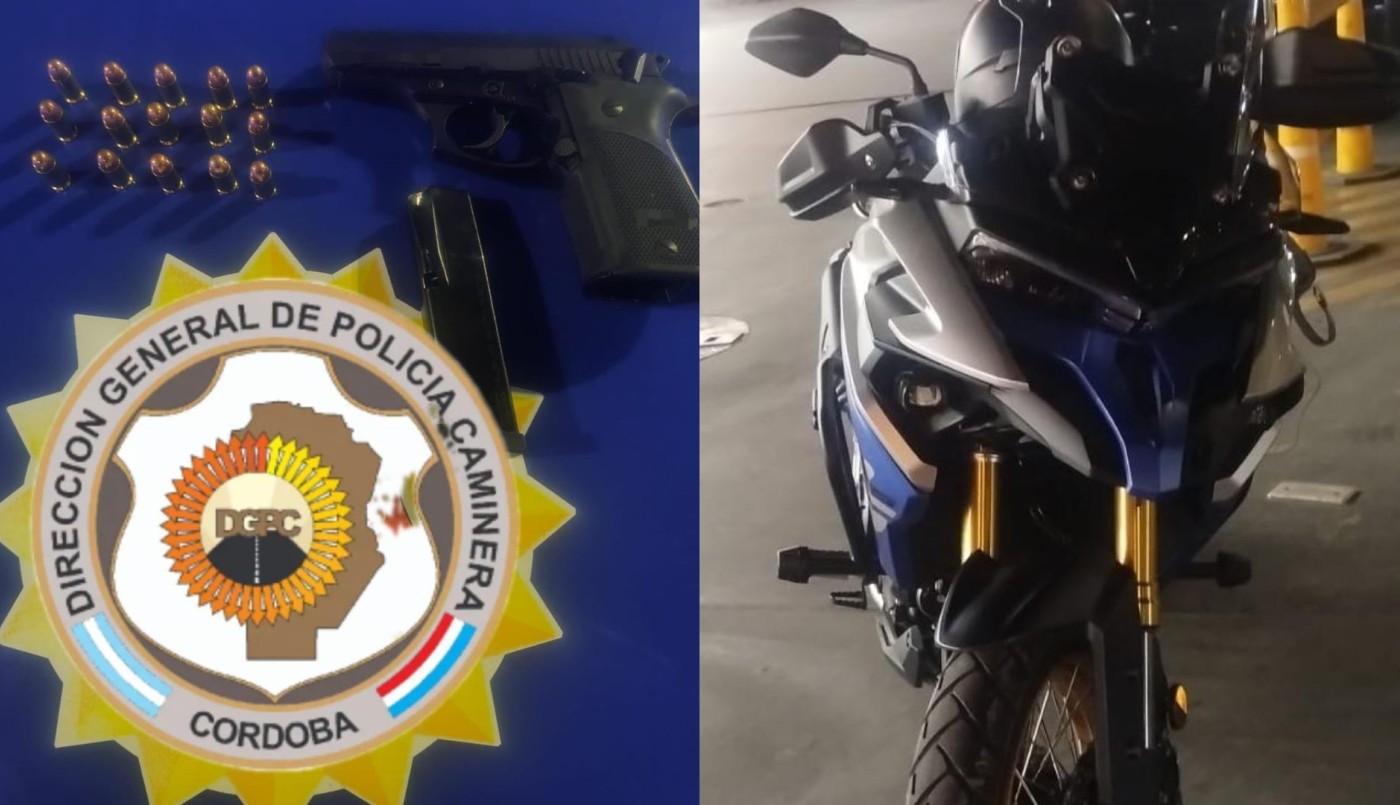 Controles de Policía Caminera: secuestraron un arma y recuperaron una moto robada | Córdoba