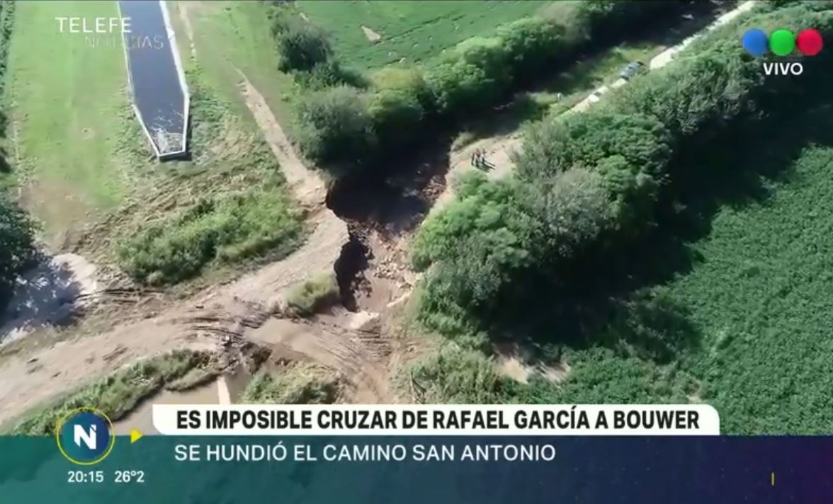 Se hundió el camino San Antonio y dejó sin conexión a dos localidades | Córdoba