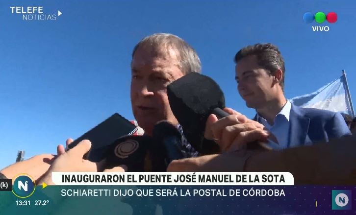 Schiaretti remarcó que el puente se construyó con fondos propios | Córdoba