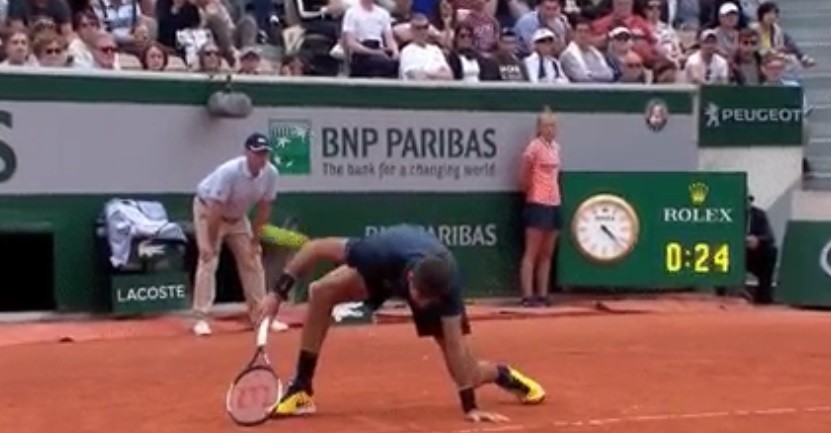 Roland Garros: Del Potro se resintió en la rodilla pero logró superar a Nishioka | Deportes