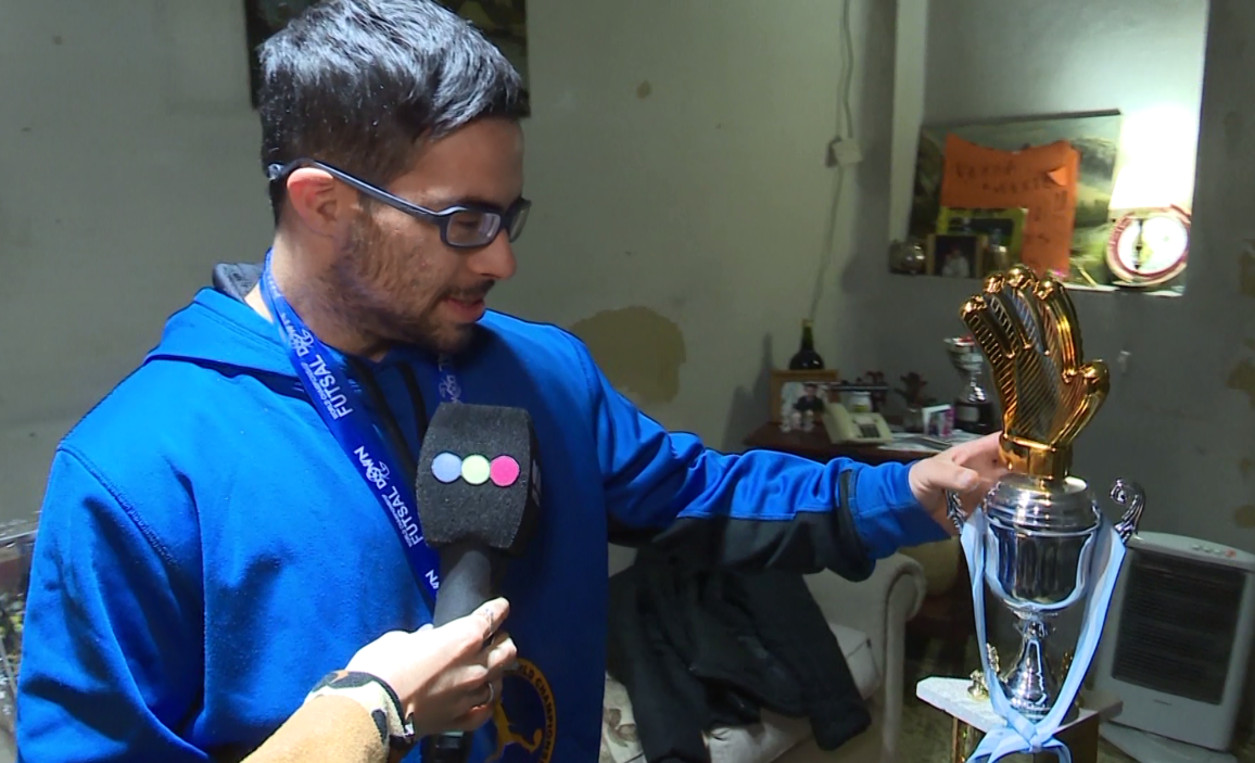 El arquero, subcampeón con  de la Selección de Futsal de Síndrome de Down llegó a Córdoba | Deportes