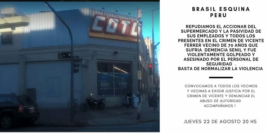 Vecinos de San Telmo se autoconvocan para exigir justicia por el jubilado asesinado a golpes | Actualidad