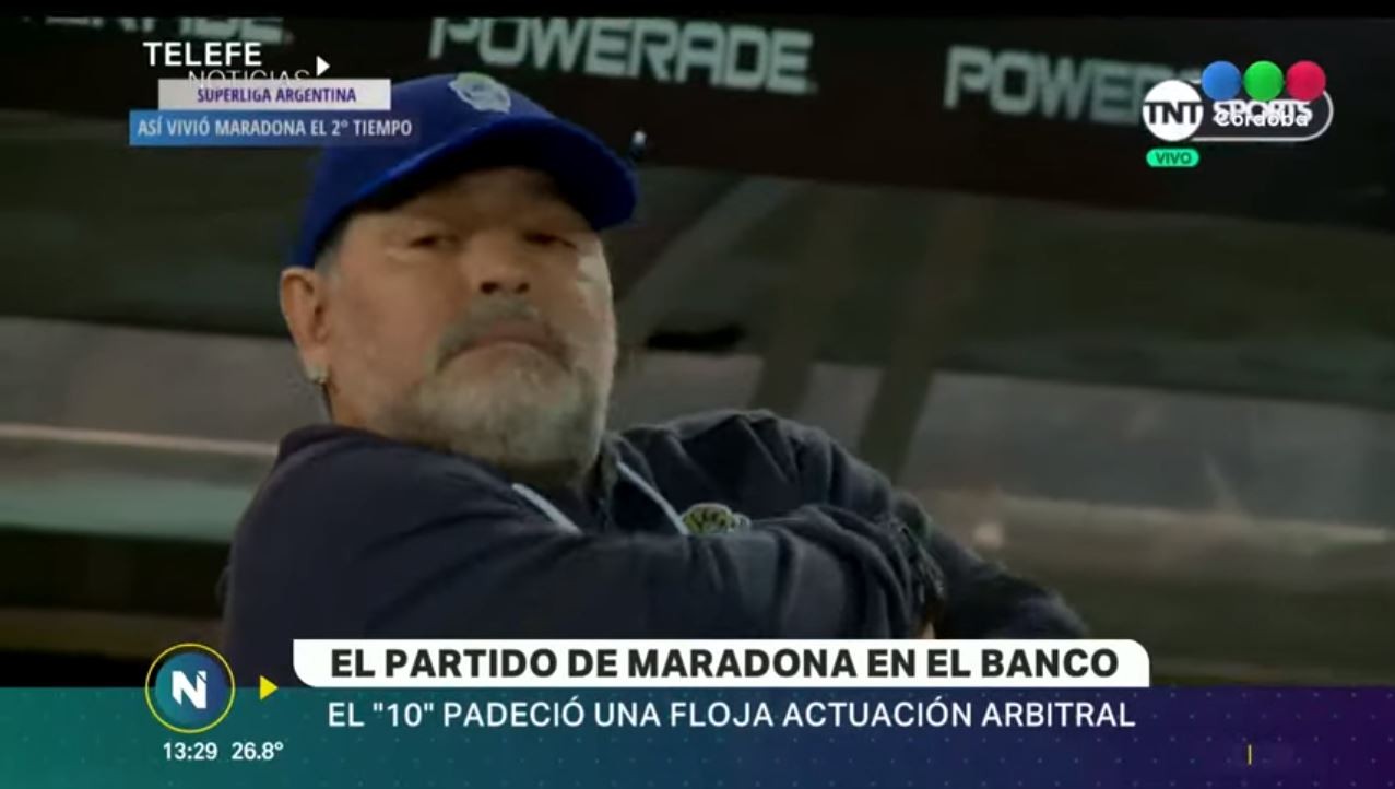 Minuto a minuto: así vivió Maradona la derrota de Gimnasia | Deportes