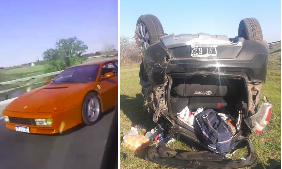 VIDEO VIRAL: volcaron mientras filmaban a una Ferrari | Redes