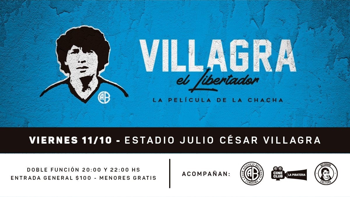 La pelicula de la "Chacha" Villagra se reproducirá en el estadio de Belgrano | Deportes