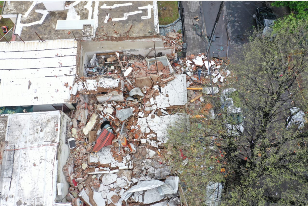 FOTOS: la explosión de la pizzería desde el drone de Telefe Noticias | Córdoba