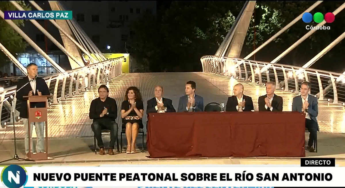 Schiaretti inauguró en Carlos Paz un nuevo puente peatonal sobre el Río San Antonio | Córdoba