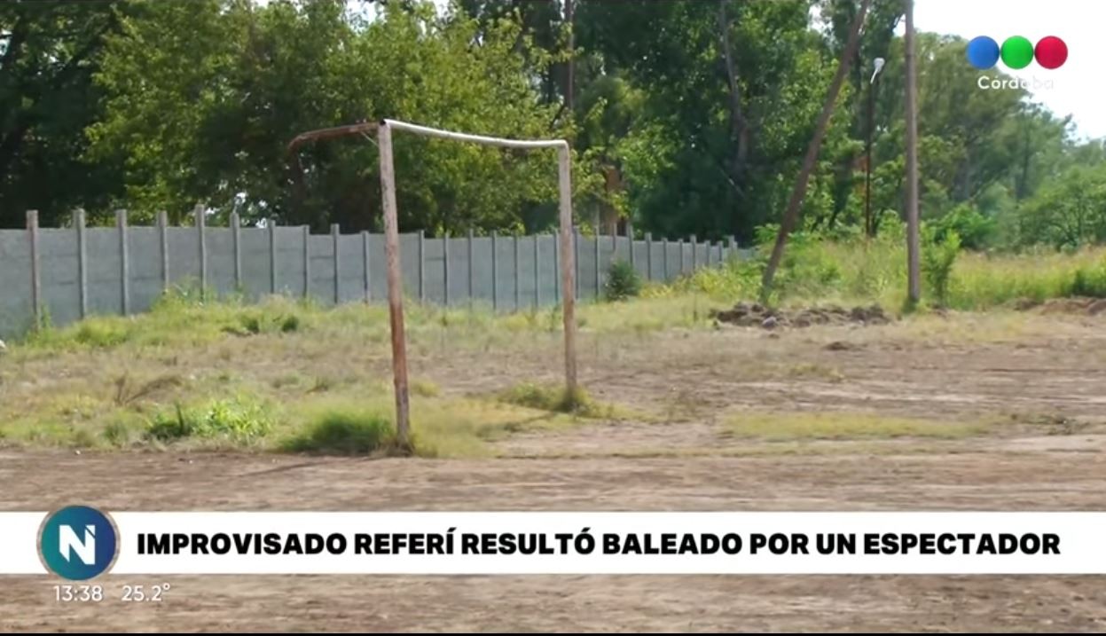 El árbitro cobró un penal y lo balearon | Córdoba