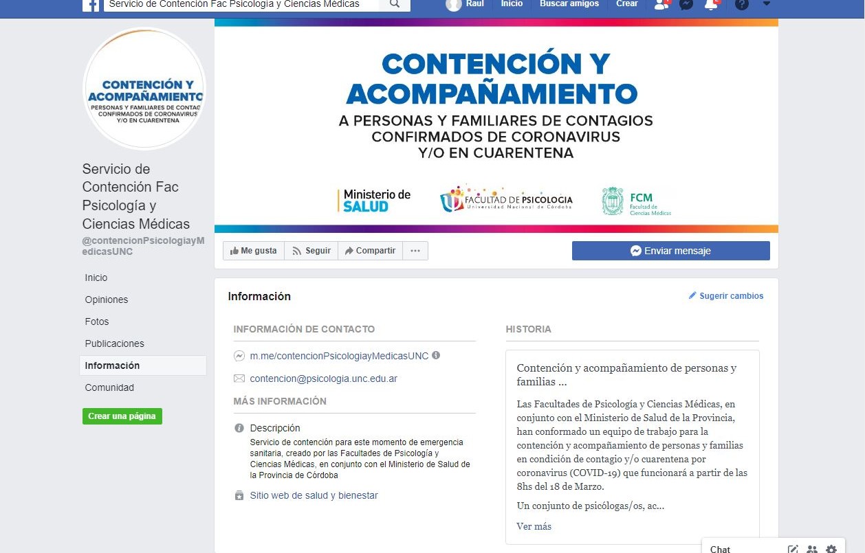 Viralizá este dato: si tenés coronavirus, o estás en cuarentena, hay contención profesional para vos y tu familia | Córdoba