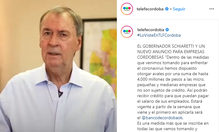 Los anuncios de Schiaretti, para paliar la crisis de micro, pequeñas y mediana empresas | Córdoba