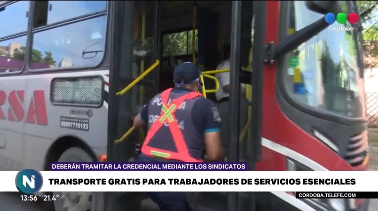 Transporte gratis para los trabajadores esenciales | Córdoba