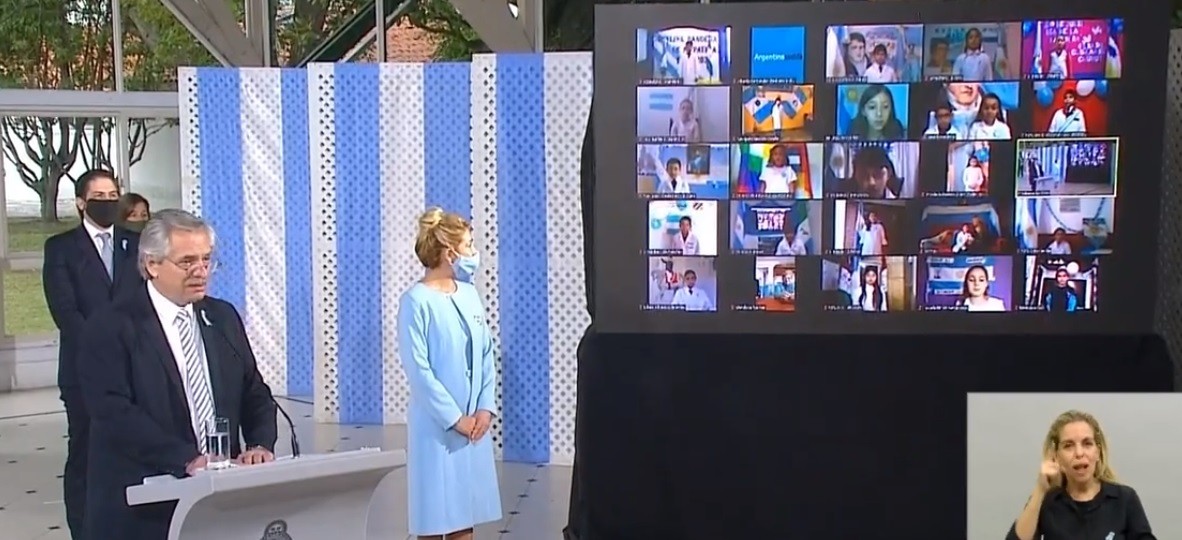 El Presidente encabeza el acto central por el Día de la Bandera en forma virtual | Actualidad