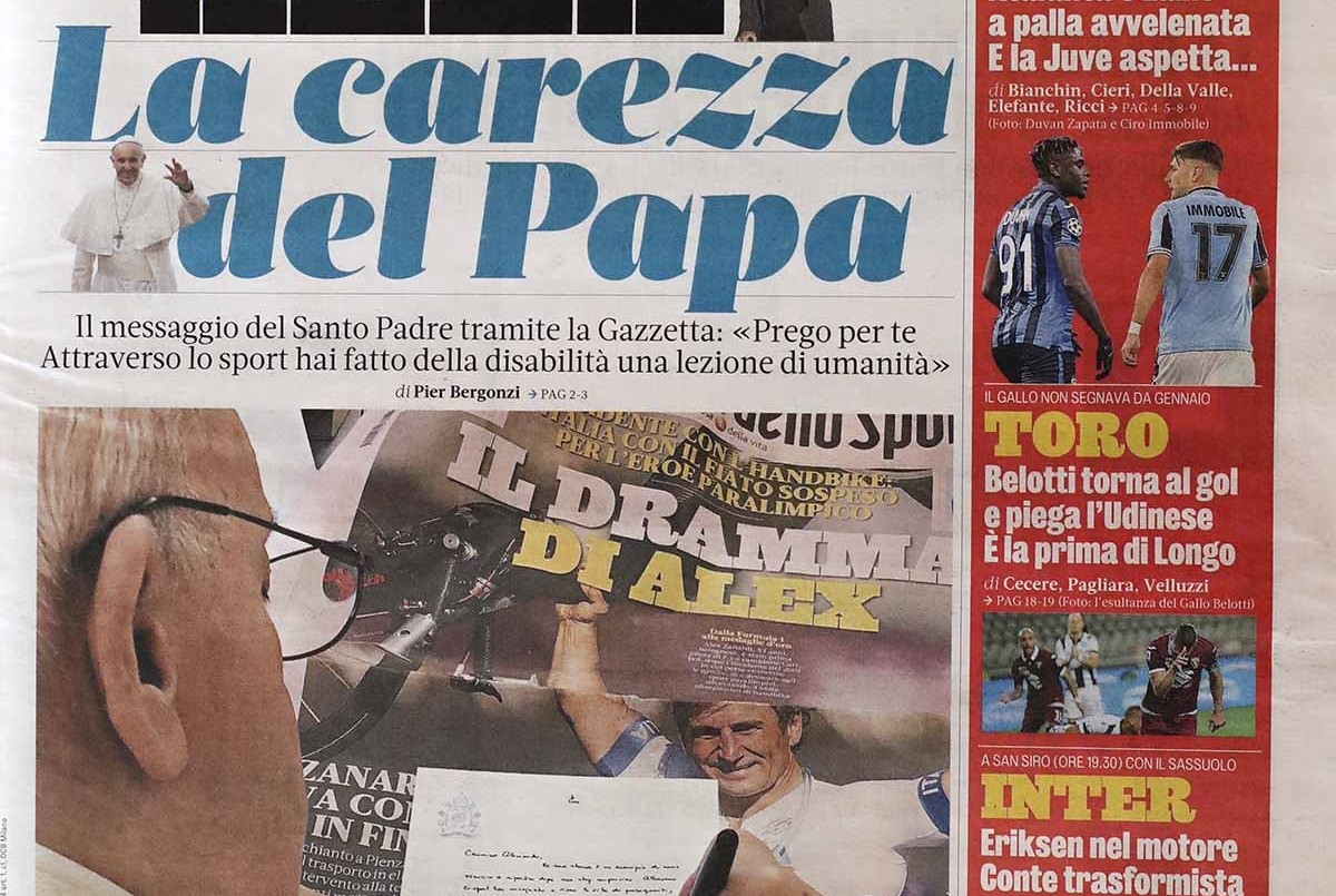 El Papa Francisco escribe una carta a Zanardi aplaudiendo su ejemplo | Deportes