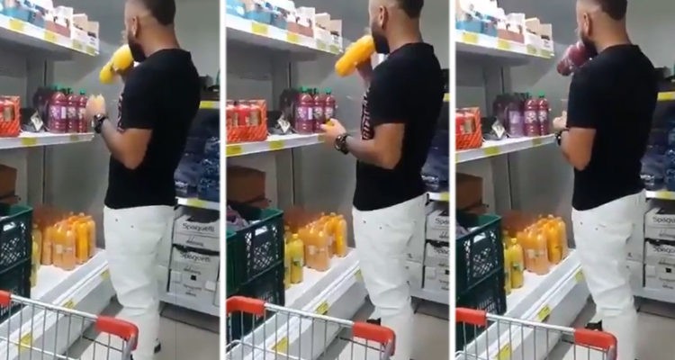 Video documento: identificaron al hombre que probó varias botellas de jugo en un supermercado | Internacionales