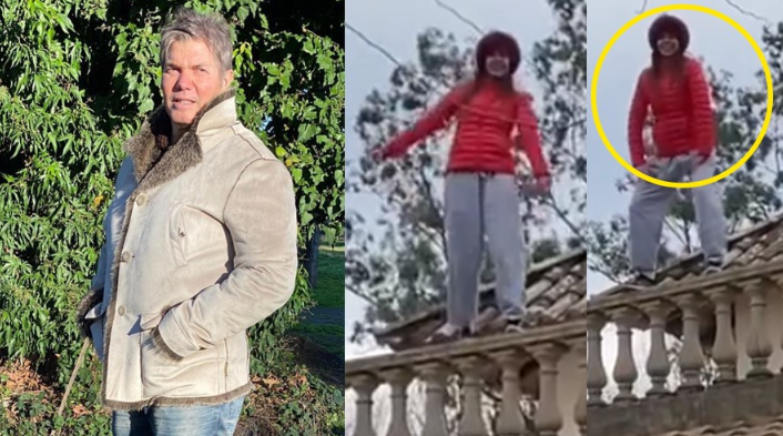 Burlando se pegó un terrible susto cuando vio a Barby Franco bailando en el techo de su casa | Espectáculos
