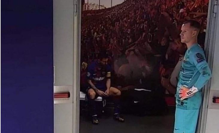 La foto de Messi abatido en el vestuario del Barcelona tras la peor derrota de su carrera | Deportes