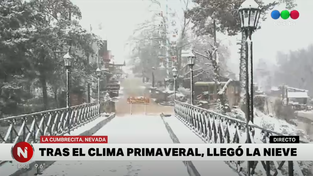 FOTOS: Telefe Noticias en La Cumbrecita, todo se vistió de blanco "nieve" | Córdoba