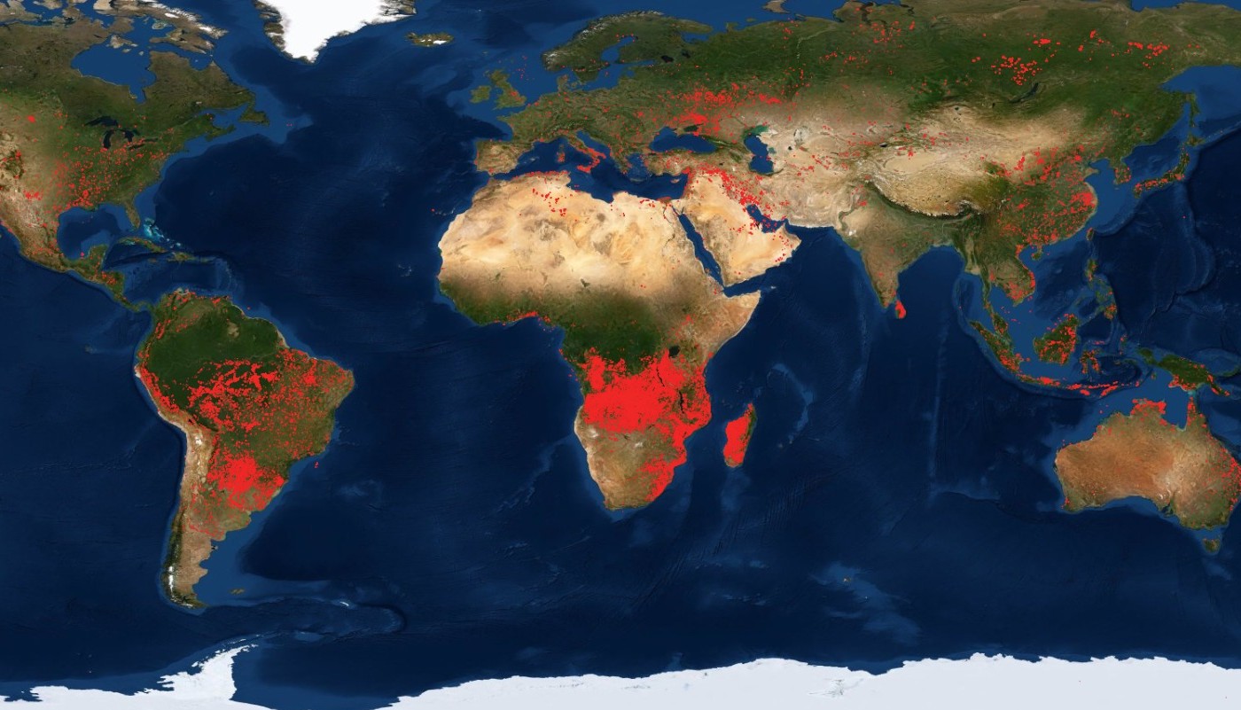 El mapa de los incendios de la NASA: Sudamérica y África bajo fuego | Internacionales