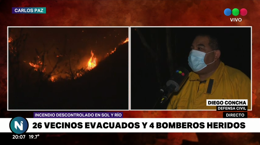 FOTOS: incendios en Unquillo y Carlos Paz, hay evacuados en "la Perla de Punilla" | Córdoba