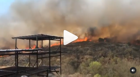 Dramático video: un hombre abandona su casa en medio de las llamas en las sierras | Córdoba